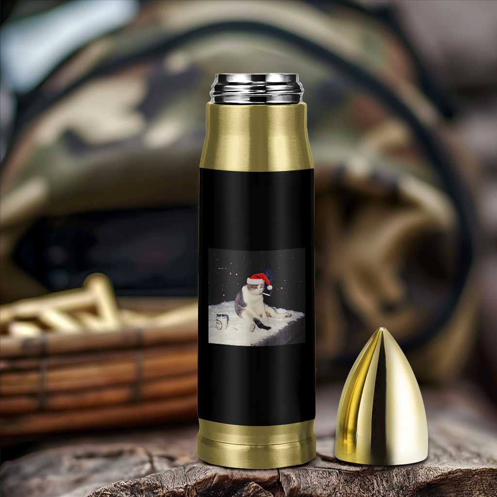Funny Smoking Cat Christmas Meme Bullet Tumbler - Wonder Print Shop