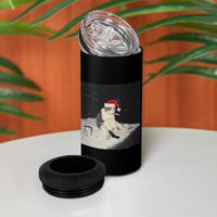 Funny Smoking Cat Christmas Meme 4 in 1 Can Cooler Tumbler - Wonder Print Shop