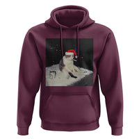 Funny Smoking Cat Christmas Meme Hoodie - Wonder Print Shop