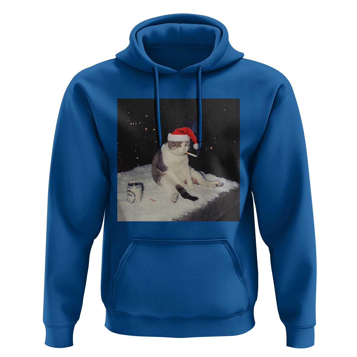 Funny Smoking Cat Christmas Meme Hoodie - Wonder Print Shop