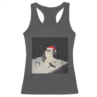 Funny Smoking Cat Christmas Meme Racerback Tank Top - Wonder Print Shop