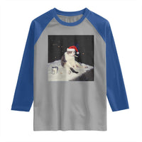 Funny Smoking Cat Christmas Meme Raglan Shirt - Wonder Print Shop