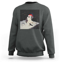 Funny Smoking Cat Christmas Meme Sweatshirt - Wonder Print Shop