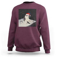 Funny Smoking Cat Christmas Meme Sweatshirt - Wonder Print Shop