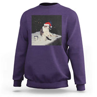 Funny Smoking Cat Christmas Meme Sweatshirt - Wonder Print Shop