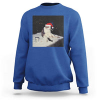 Funny Smoking Cat Christmas Meme Sweatshirt - Wonder Print Shop