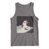 Funny Smoking Cat Christmas Meme Tank Top - Wonder Print Shop