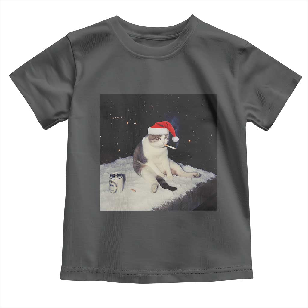 Funny Smoking Cat Christmas Meme Toddler T Shirt - Wonder Print Shop
