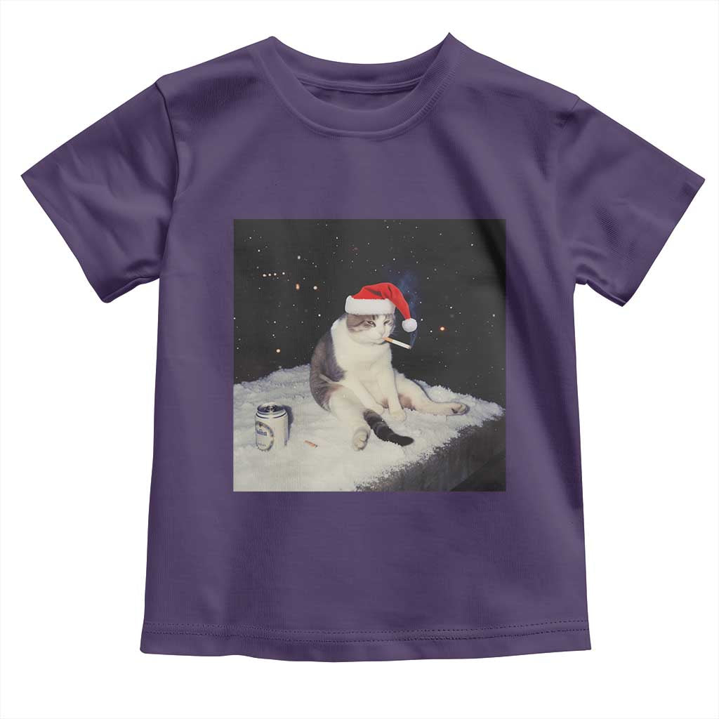 Funny Smoking Cat Christmas Meme Toddler T Shirt - Wonder Print Shop