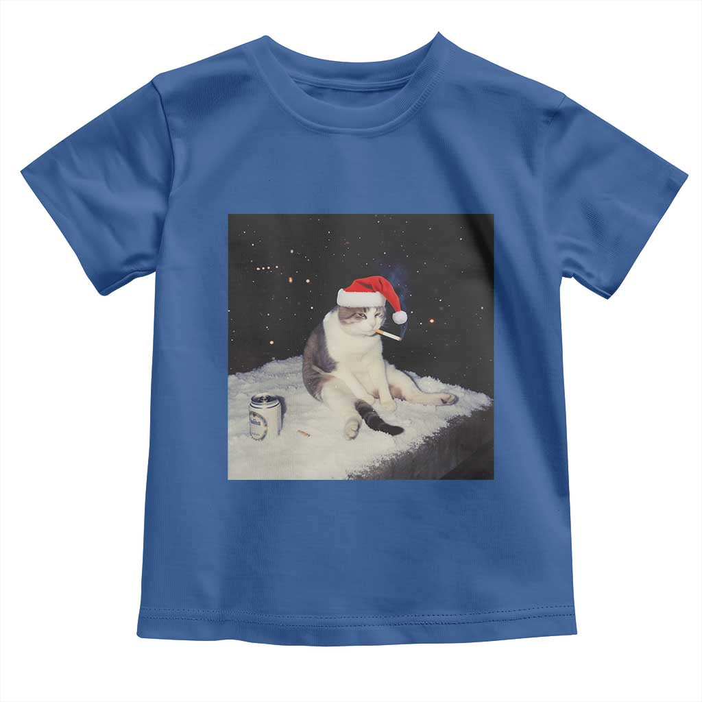Funny Smoking Cat Christmas Meme Toddler T Shirt - Wonder Print Shop