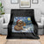 Otter Beer Christmas Throw Blanket Starry Night Van Gogh - Wonder Print Shop