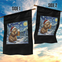 Otter Beer Christmas Garden Flag Starry Night Van Gogh - Wonder Print Shop