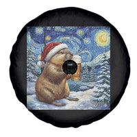 Otter Beer Christmas Spare Tire Cover Starry Night Van Gogh - Wonder Print Shop