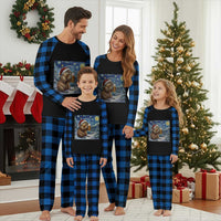 Otter Beer Christmas Plaid Pajama Set Starry Night Van Gogh - Wonder Print Shop