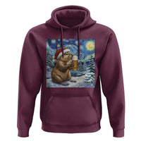 Otter Beer Christmas Hoodie Starry Night Van Gogh - Wonder Print Shop