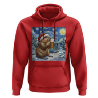 Otter Beer Christmas Hoodie Starry Night Van Gogh - Wonder Print Shop
