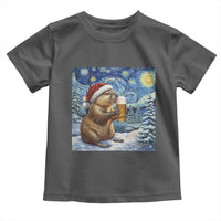Otter Beer Christmas Toddler T Shirt Starry Night Van Gogh - Wonder Print Shop