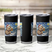 Otter Beer Christmas Tumbler Cup Starry Night Van Gogh - Wonder Print Shop