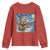 Otter Beer Christmas Youth Sweatshirt Starry Night Van Gogh - Wonder Print Shop