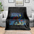 Bigfoot Christmas Throw Blanket Starry Night Van Gogh - Wonder Print Shop