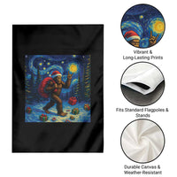 Bigfoot Christmas Garden Flag Starry Night Van Gogh - Wonder Print Shop