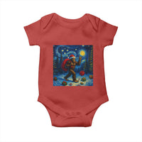 Bigfoot Christmas Baby Onesie Starry Night Van Gogh - Wonder Print Shop