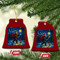 Bigfoot Xmas Ceramic Ornament Starry Night Van Gogh - Wonder Print Shop