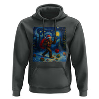 Bigfoot Christmas Hoodie Starry Night Van Gogh - Wonder Print Shop