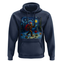 Bigfoot Christmas Hoodie Starry Night Van Gogh - Wonder Print Shop