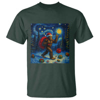 Bigfoot Christmas T Shirt Starry Night Van Gogh - Wonder Print Shop