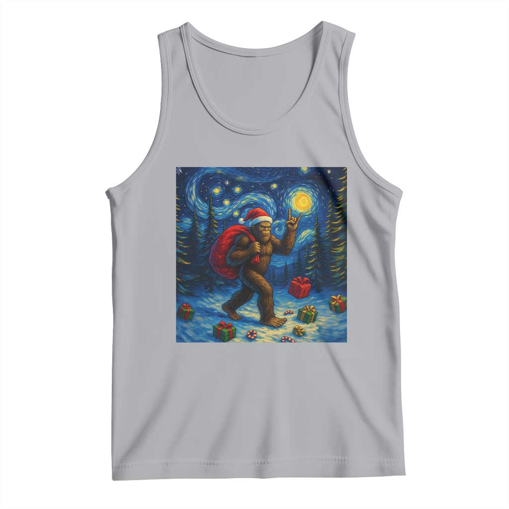 Bigfoot Christmas Tank Top Starry Night Van Gogh - Wonder Print Shop