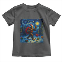 Bigfoot Christmas Toddler T Shirt Starry Night Van Gogh - Wonder Print Shop