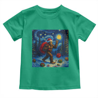 Bigfoot Christmas Toddler T Shirt Starry Night Van Gogh - Wonder Print Shop
