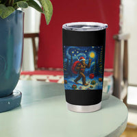 Bigfoot Christmas Tumbler Cup Starry Night Van Gogh - Wonder Print Shop