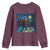 Bigfoot Christmas Youth Sweatshirt Starry Night Van Gogh - Wonder Print Shop