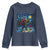 Bigfoot Christmas Youth Sweatshirt Starry Night Van Gogh - Wonder Print Shop
