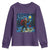 Bigfoot Christmas Youth Sweatshirt Starry Night Van Gogh - Wonder Print Shop