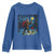 Bigfoot Christmas Youth Sweatshirt Starry Night Van Gogh - Wonder Print Shop