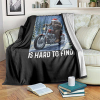 Funny Bigfoot Motorcycle Christmas Throw Blanket A Guy Like Me Is Hard To Forest Find - Wonder Print Shop