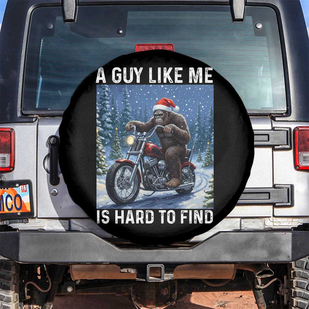 Funny Bigfoot Motorcycle Christmas Spare Tire Cover A Guy Like Me Is Hard To Forest Find - Wonder Print Shop