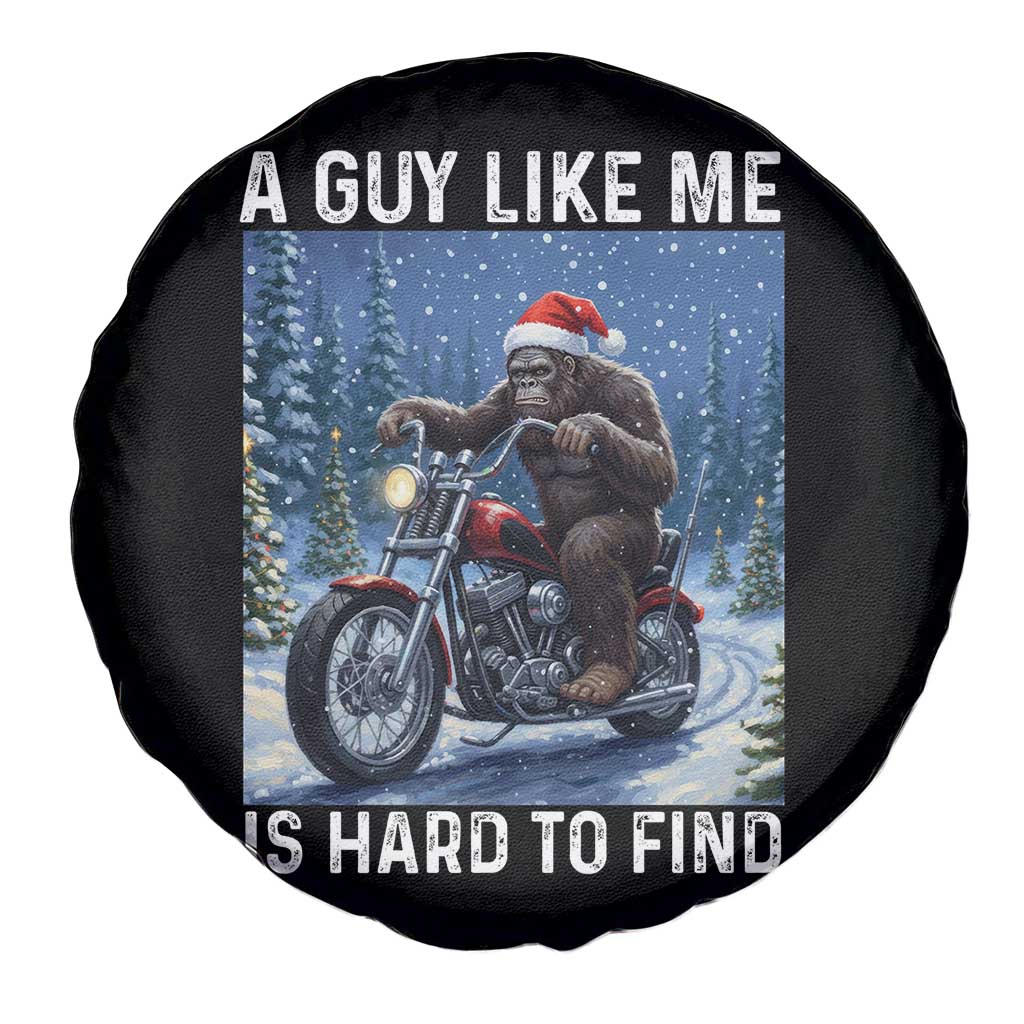 Funny Bigfoot Motorcycle Christmas Spare Tire Cover A Guy Like Me Is Hard To Forest Find - Wonder Print Shop