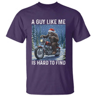 Funny Bigfoot Motorcycle Christmas T Shirt A Guy Like Me Is Hard To Forest Find - Wonder Print Shop