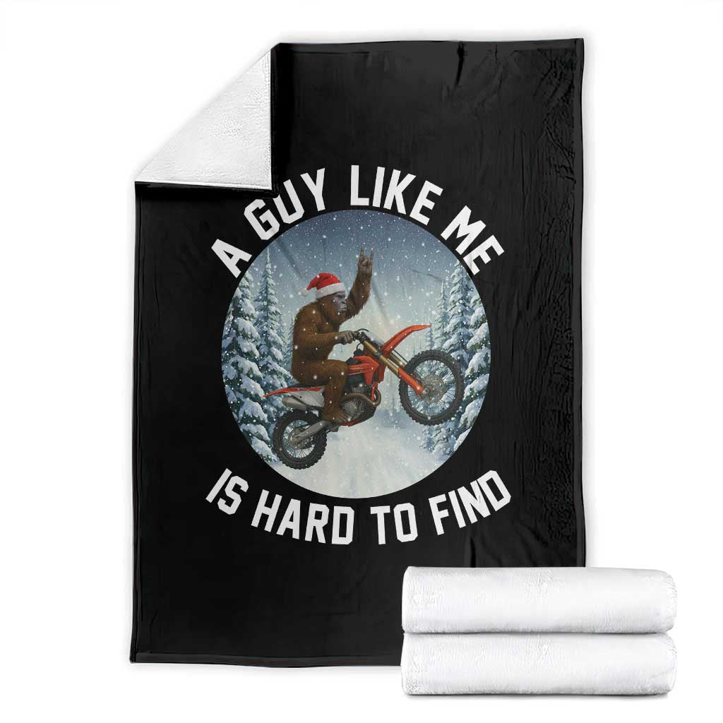 Funny Bigfoot Motorcycle Christmas Throw Blanket Sasquatch Rock On Hand Xmas - Wonder Print Shop