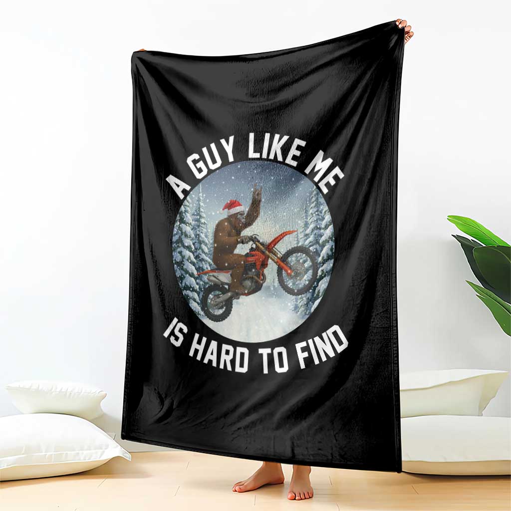 Funny Bigfoot Motorcycle Christmas Throw Blanket Sasquatch Rock On Hand Xmas - Wonder Print Shop