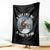 Funny Bigfoot Motorcycle Christmas Throw Blanket Sasquatch Rock On Hand Xmas - Wonder Print Shop