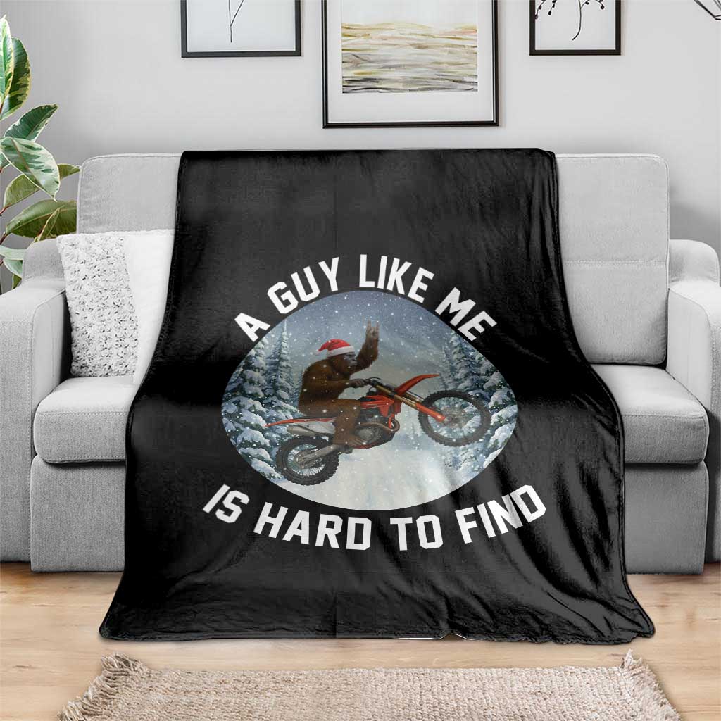 Funny Bigfoot Motorcycle Christmas Throw Blanket Sasquatch Rock On Hand Xmas - Wonder Print Shop