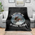 Funny Bigfoot Motorcycle Christmas Throw Blanket Sasquatch Rock On Hand Xmas - Wonder Print Shop