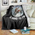 Funny Bigfoot Motorcycle Christmas Throw Blanket Sasquatch Rock On Hand Xmas - Wonder Print Shop