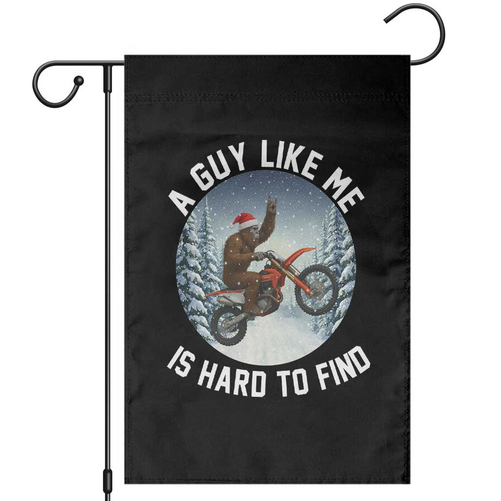 Funny Bigfoot Motorcycle Christmas Garden Flag Sasquatch Rock On Hand Xmas - Wonder Print Shop