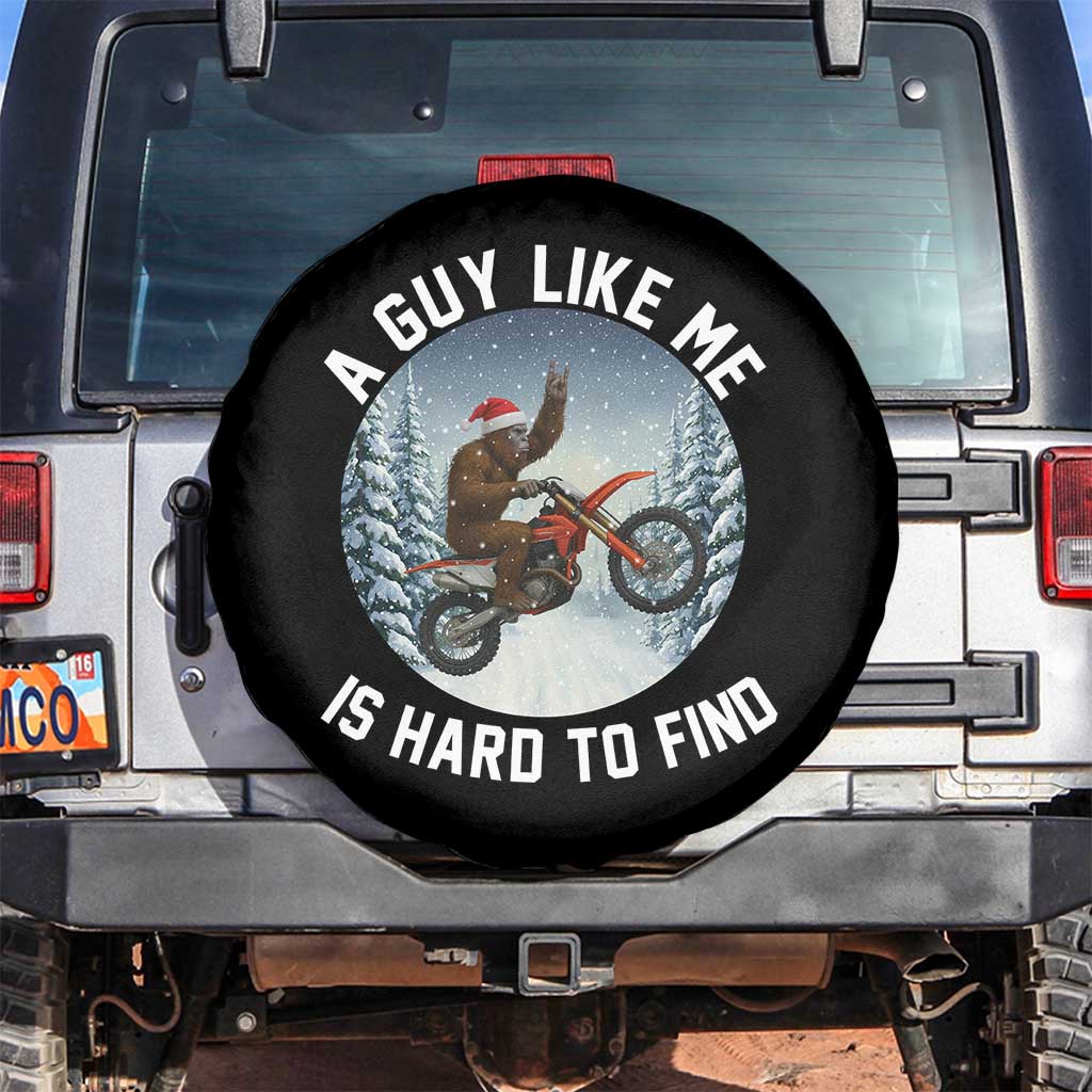 Funny Bigfoot Motorcycle Christmas Spare Tire Cover Sasquatch Rock On Hand Xmas - Wonder Print Shop